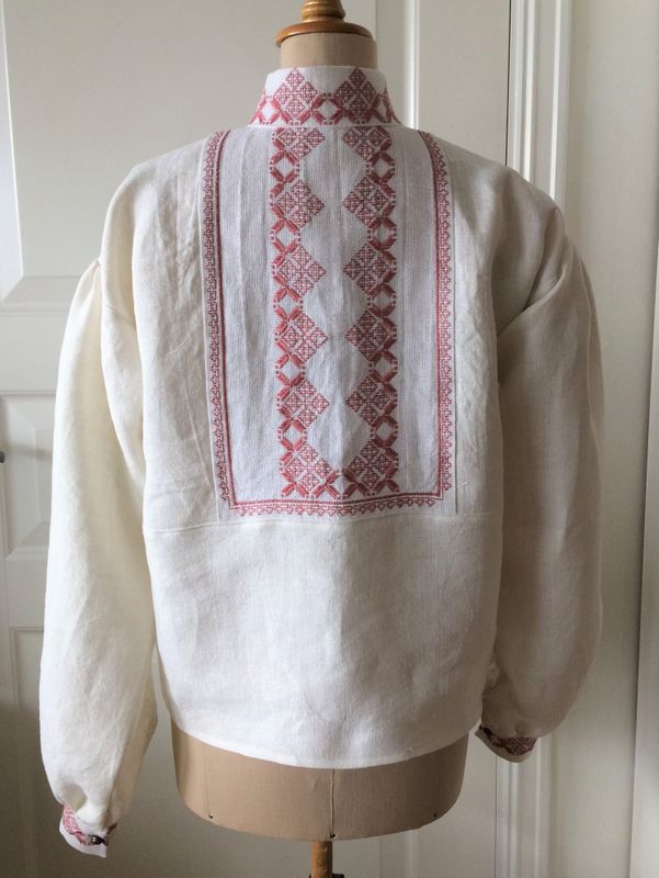 X SOLGT Festdraktskjorte Amanda i lin med rosa