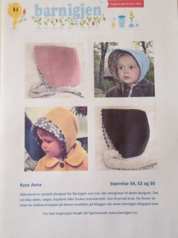 Barnigjen symønster kåpe Elsa og kyse Anna