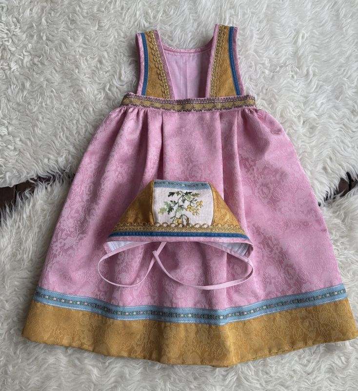 SOLGT Festdrakt Astridliten rosa/gul