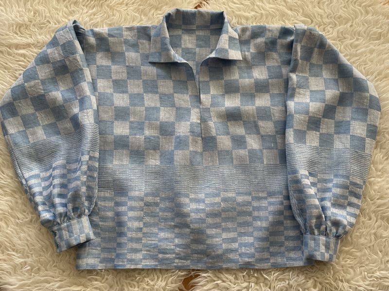 X SOLGT Festdraktskjorte Amanda blå ruter