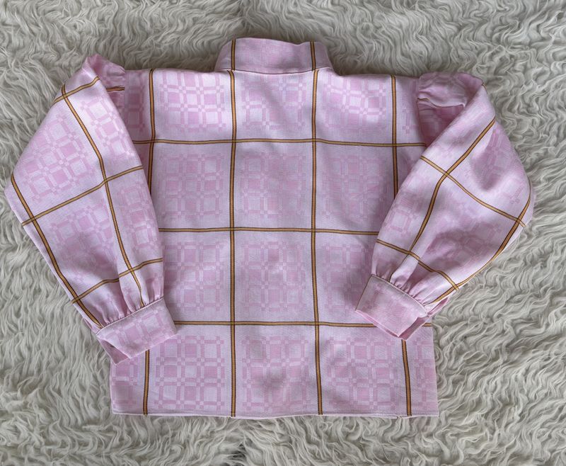 SOLGT Festdraktskjorte Trine rosa/gul