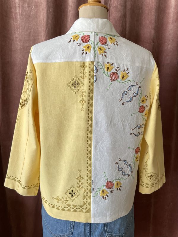 X SOLGT Skjortejakke Gul og hvit