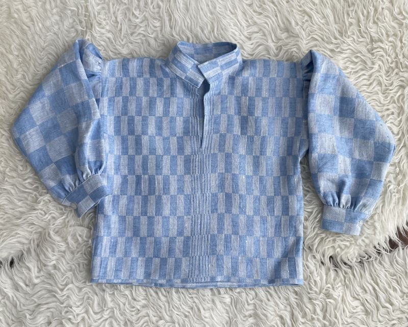 X SOLGT Festdraktskjorte Truls og Trine blå ruter